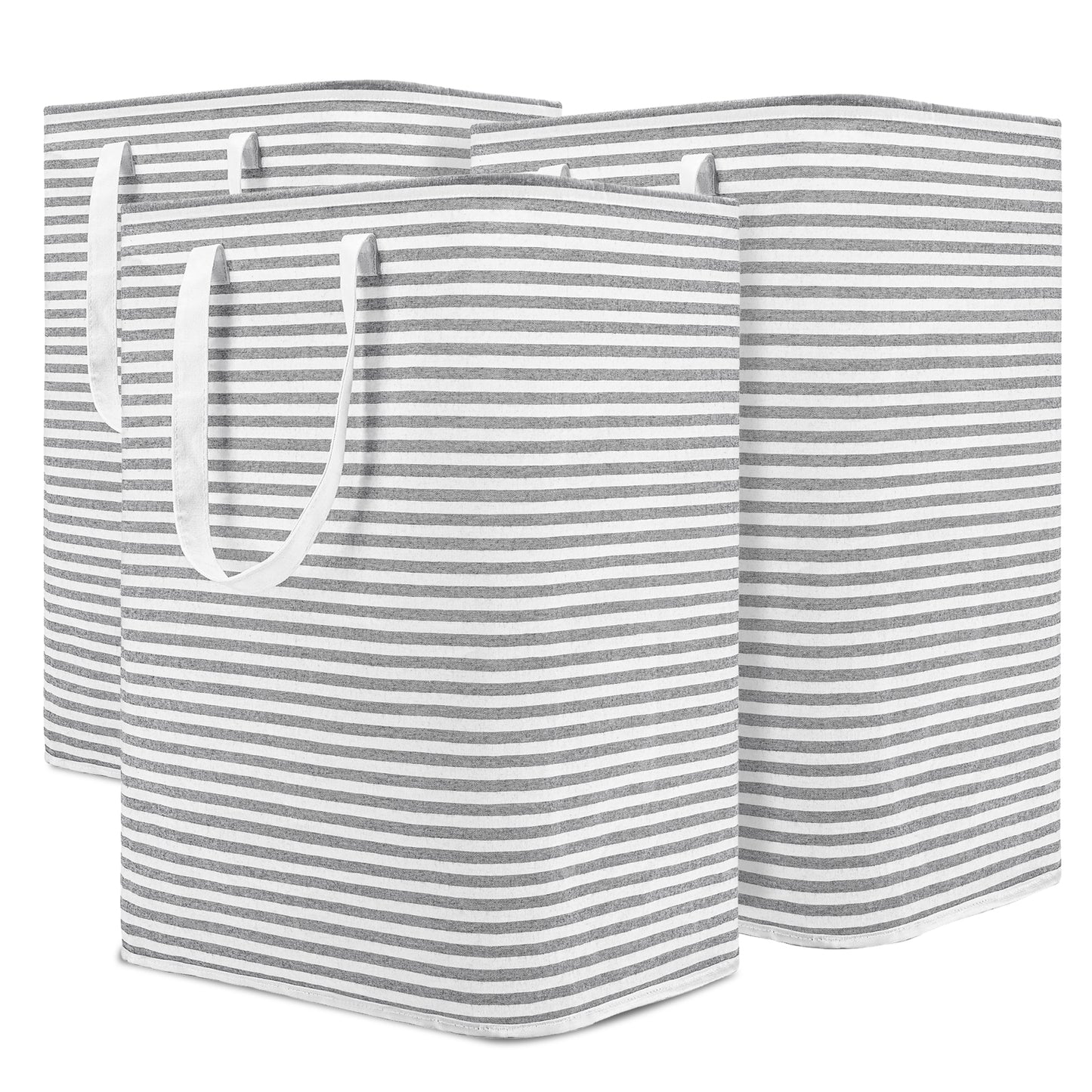 DOKEHOM Freestanding Laundry Hamper with Handle, Collapsible Large Cotton Storage Basket for Clothes