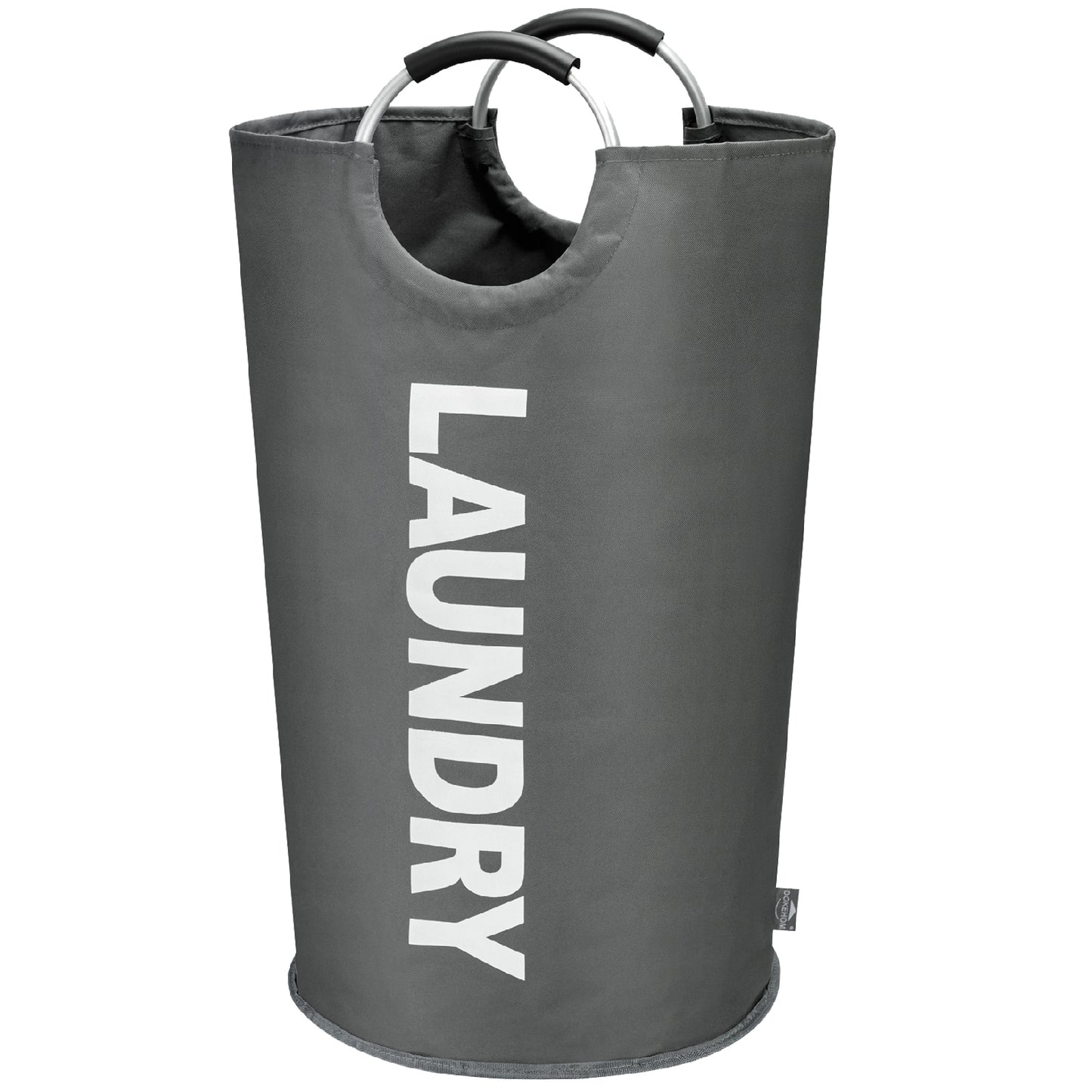 DOKEHOM 90L/125L/160L Large Laundry Basket, Collapsible Laundry Bag, Freestanding Tall Clothes Hamper, Foldable Washing Bin (Dark Grey)
