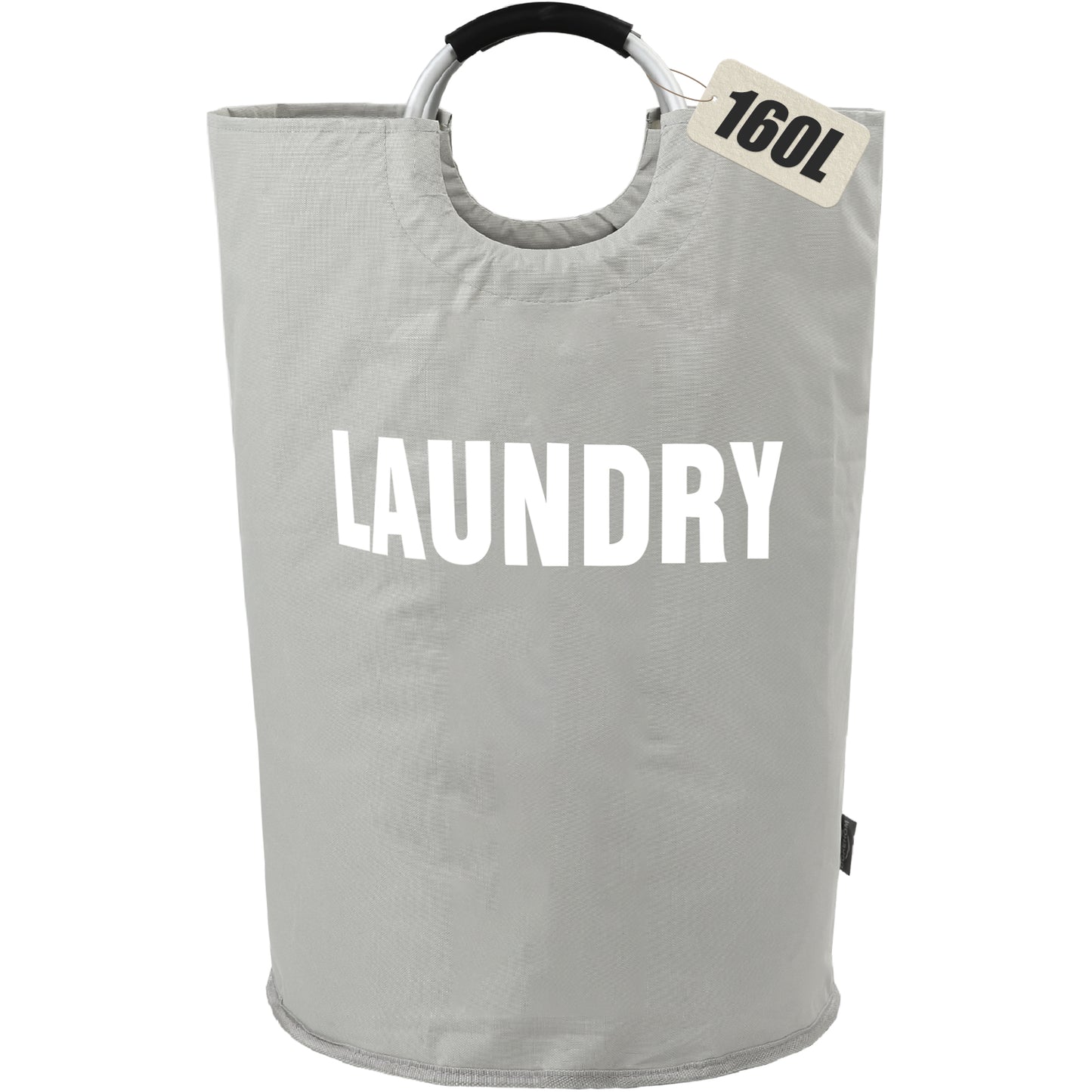 DOKEHOM 160L XX-Large Laundry Basket (7 Colors), Collapsible Laundry Bag, Foldable Laundry Hamper, Folding Washing Bin (Grey, XXL)