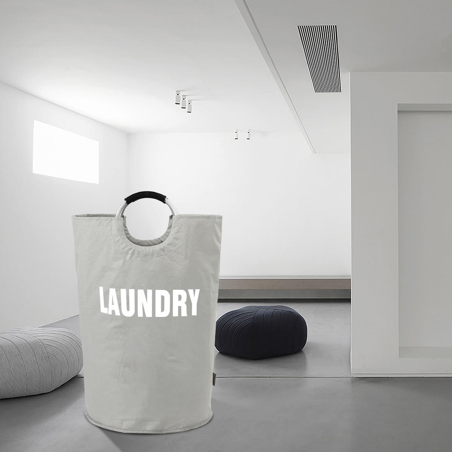 DOKEHOM 160L XX-Large Laundry Basket (7 Colors), Collapsible Laundry Bag, Foldable Laundry Hamper, Folding Washing Bin (Grey, XXL)