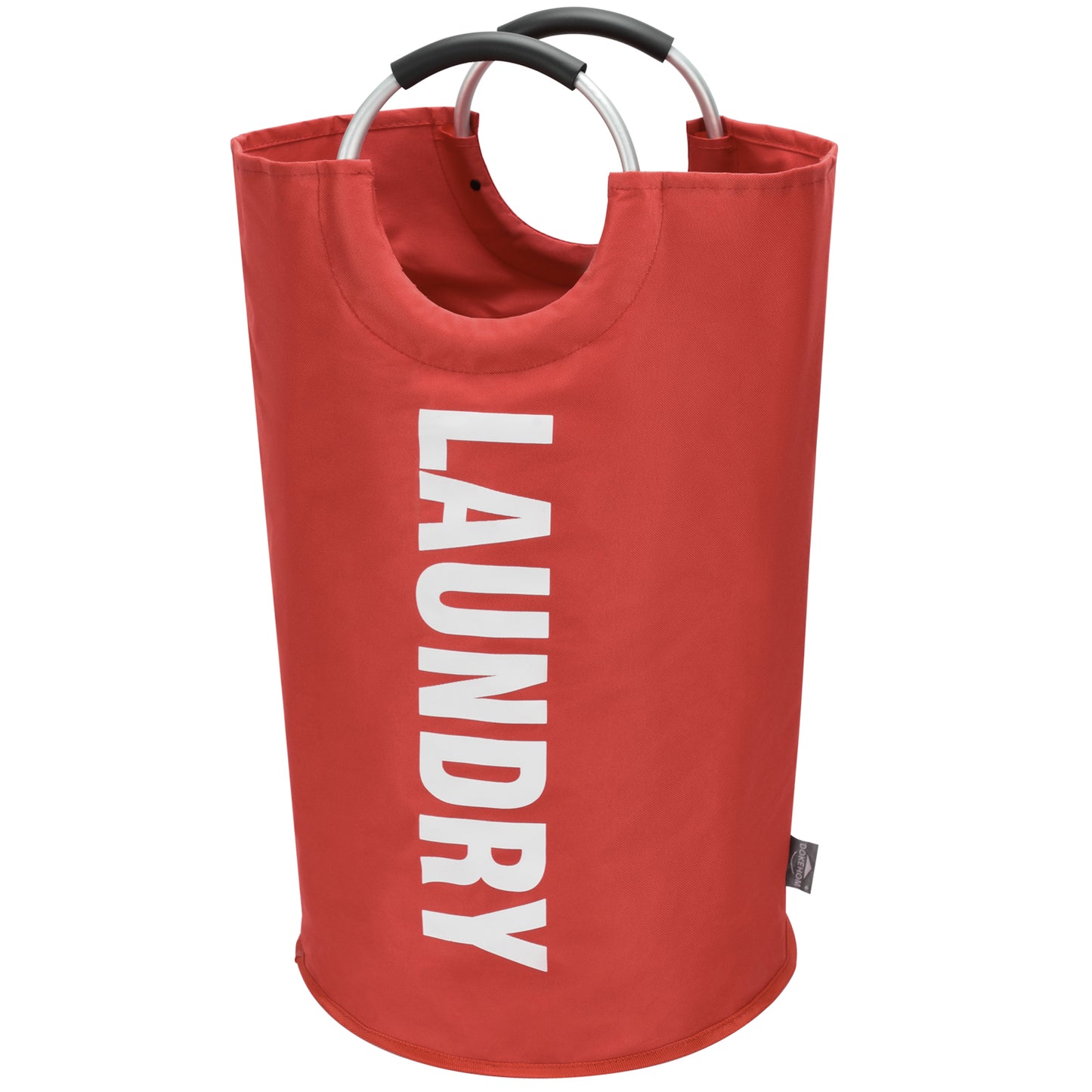 DOKEHOM 90L/125L Large Laundry Basket, Collapsible Laundry Bag, Freestanding Tall Clothes Hamper, Foldable Washing Bin (Red)