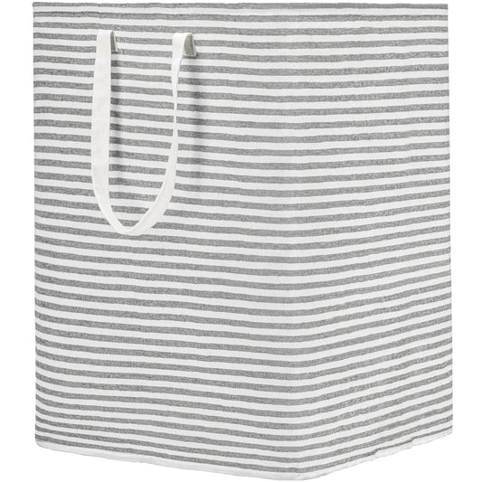DOKEHOM 120L Freestanding Laundry Hamper with Handle, Collapsible Extra Large Cotton Storage Basket for Clothes (Grey)