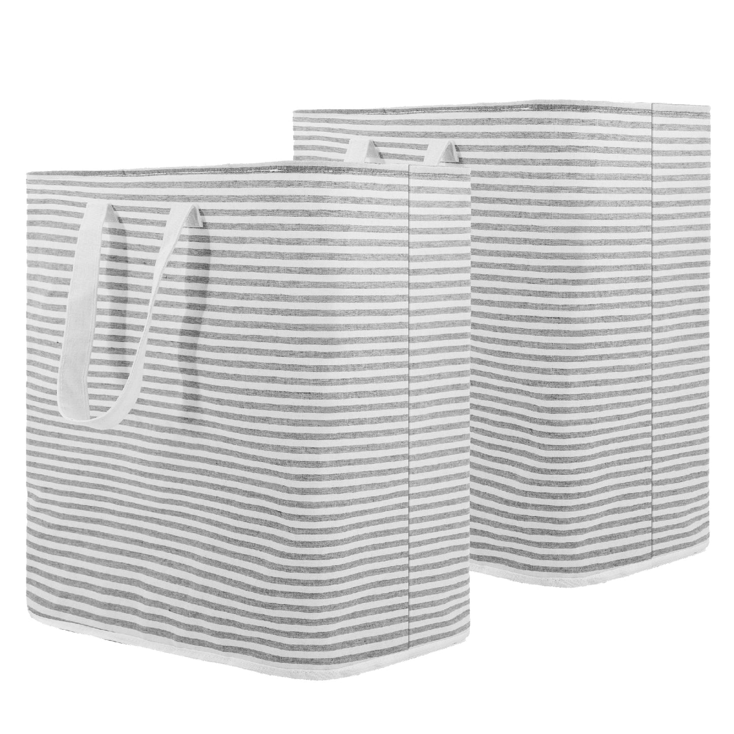 DOKEHOM Freestanding Laundry Hamper with Handle, Collapsible Large Cotton Storage Basket for Clothes