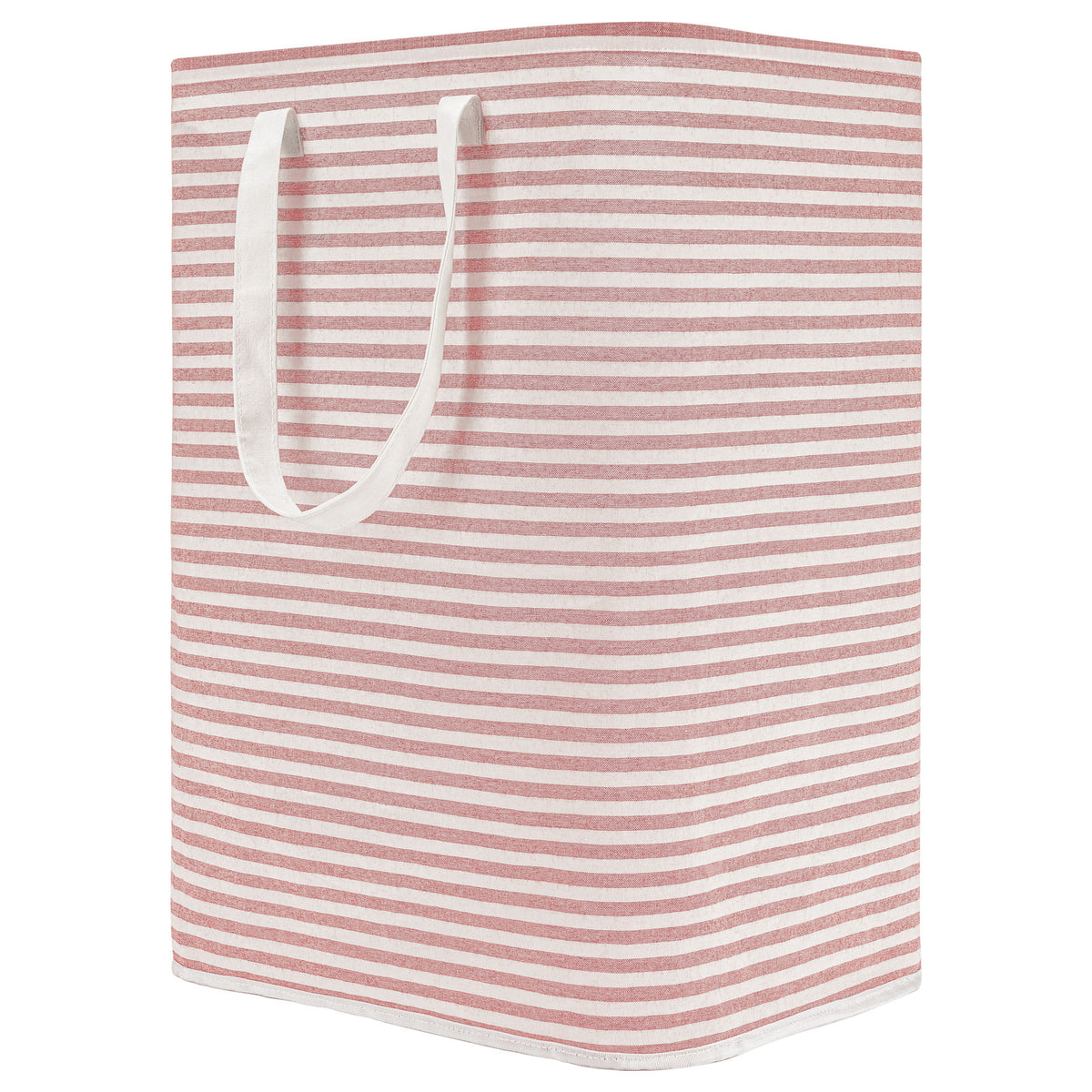 DOKEHOM 80L Freestanding Laundry Hamper with Handle, Collapsible Large Cotton Storage Basket for Clothes (Pink)