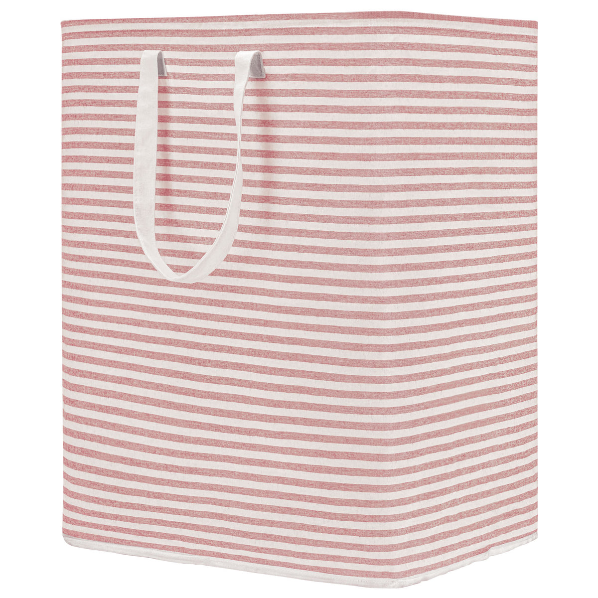 DOKEHOM 120L Freestanding Laundry Hamper with Handle, Collapsible Extra Large Cotton Storage Basket for Clothes (Pink)
