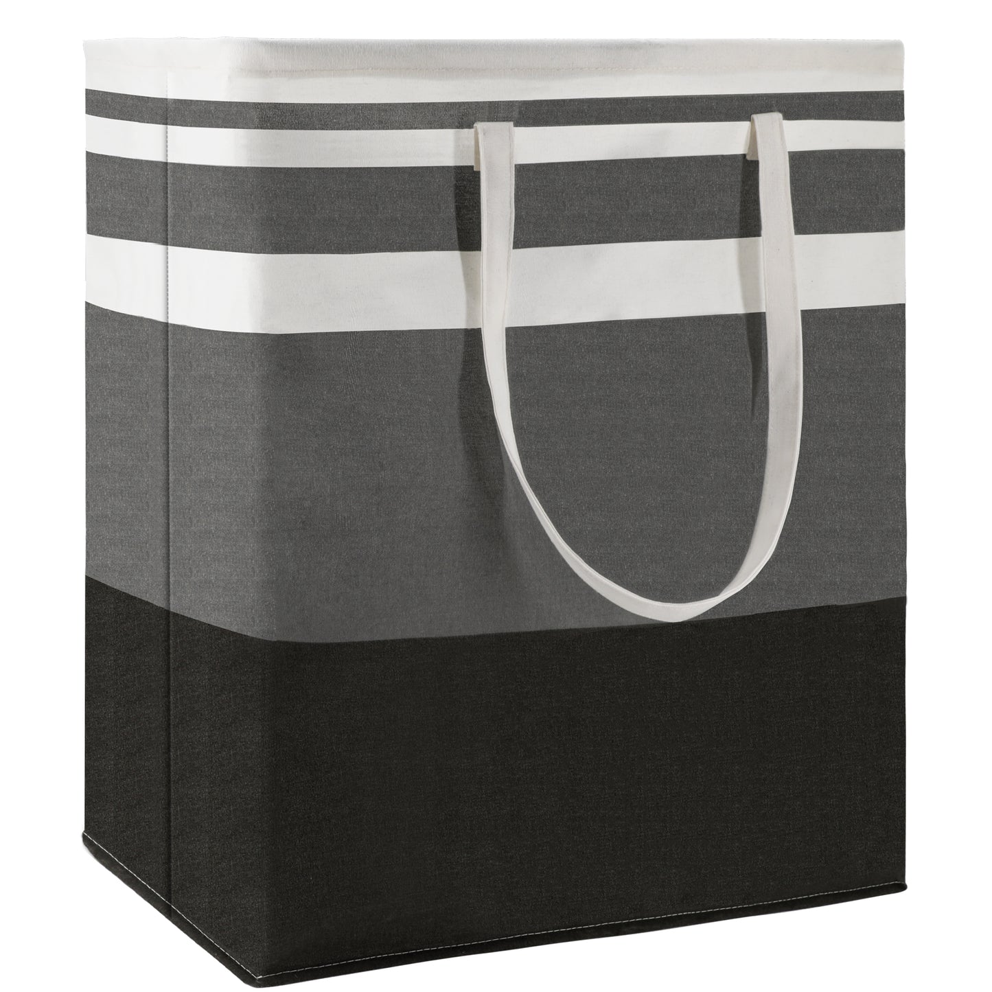 DOKEHOM 120L Freestanding Laundry Hamper with Handle, Collapsible Extra Large Cotton Storage Basket for Clothes (Gradient Grey)