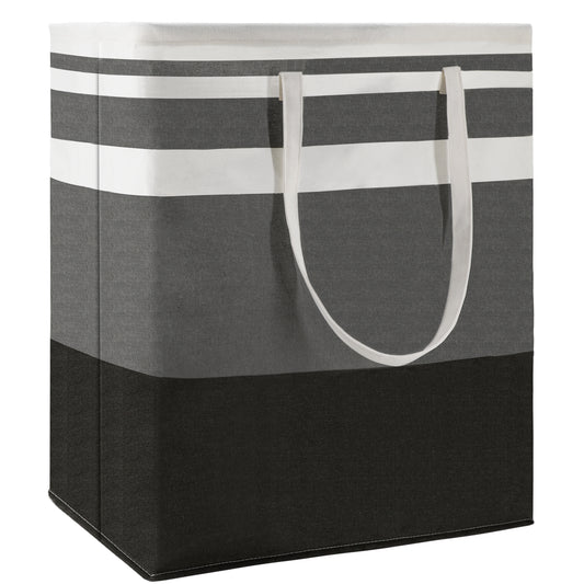 DOKEHOM 120L Freestanding Laundry Hamper with Handle, Collapsible Extra Large Cotton Storage Basket for Clothes (Gradient Grey)